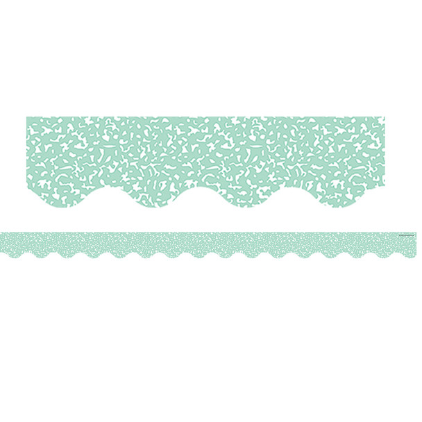Composition Green Scalloped Border Trim, 35 Feet