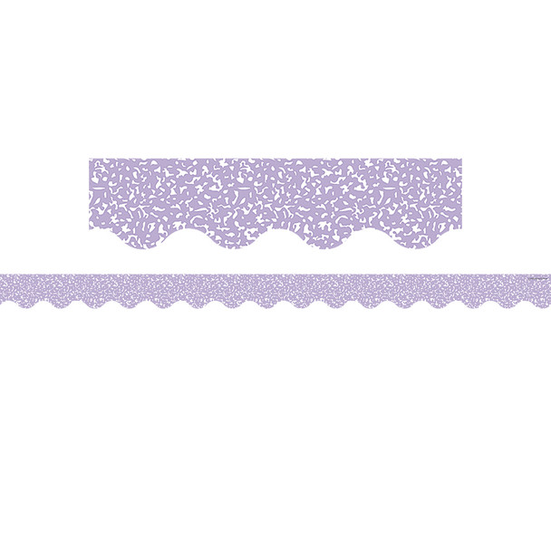 Composition Purple Scalloped Border Trim, 35 Feet
