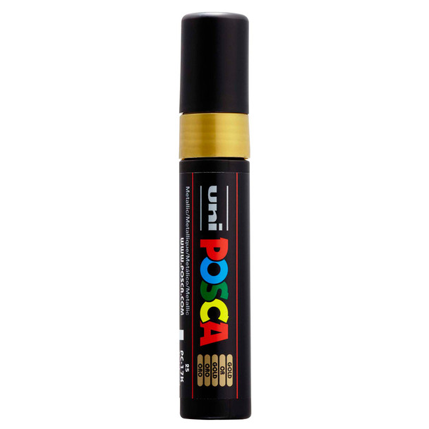uni POSCA PC-17K Water-Based Paint Markers, Extra Broad Tip (15mm), Gold