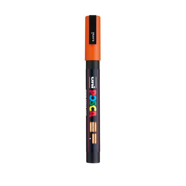 uni POSCA PC-3M Water-Based Paint Markers, Reversible Fine Tip (0.9-1.3mm), Orange