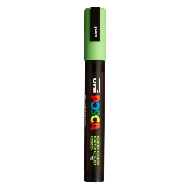 uni POSCA PC-5M Water-Based Paint Markers, Reversible Medium Tip (1.8-2.5mm), Apple Green