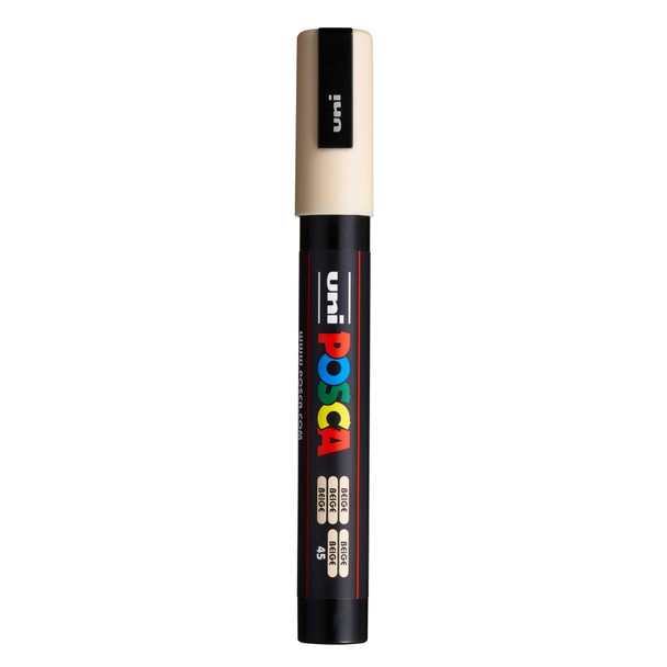 uni POSCA PC-5M Water-Based Paint Markers, Reversible Medium Tip (1.8-2.5mm), Beige