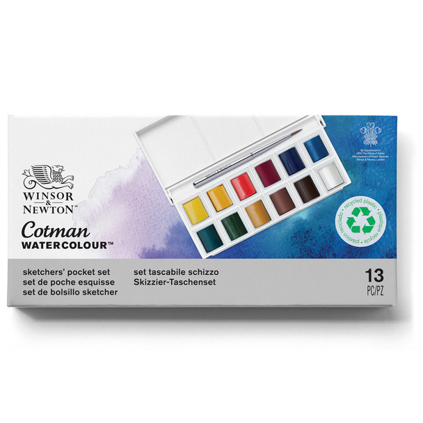 Cotman Watercolor Sketchers Pocket Set, 12 Colors