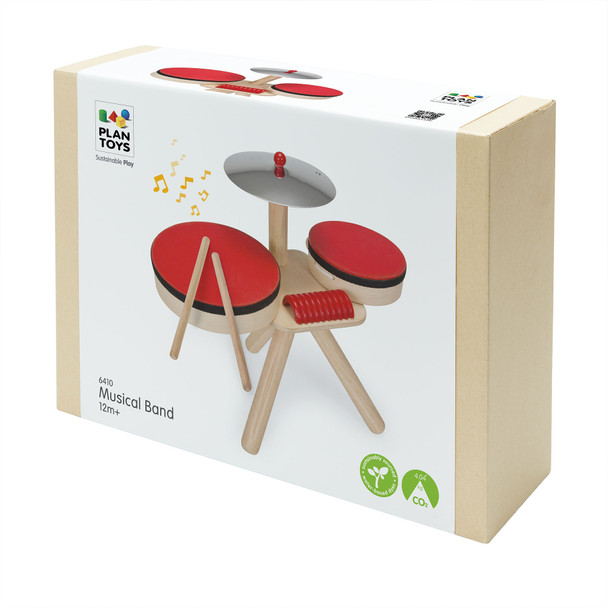 Musical Band Wooden Toy Drum Set