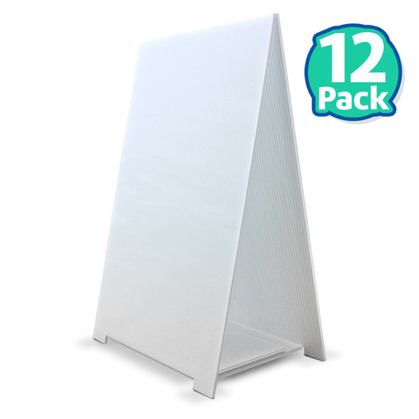 Premium Corrugated Plastic Dry Erase Tabletop Marquee Easel, 11" x 17", Pack of 12 Premium Corrugated Plastic Dry Erase Tabletop Marquee Easel, 11" x 17", Pack of 12