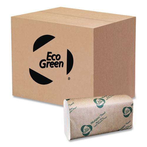 Multi-fold Recycled Paper Towels, 1-ply, 9.25 X 9.5, Natural White, 250/pack, 16 Packs/carton