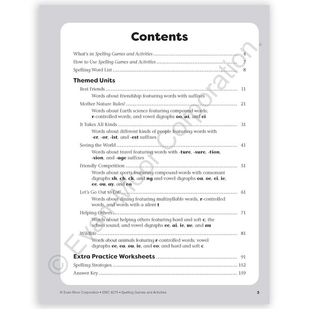 Spelling Games and Activities, Grade 5