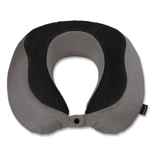 U-shaped Memory Foam Travel Pillow, One Size Fits Most, 12.6 X 3.74 X 12.2, Gray/black