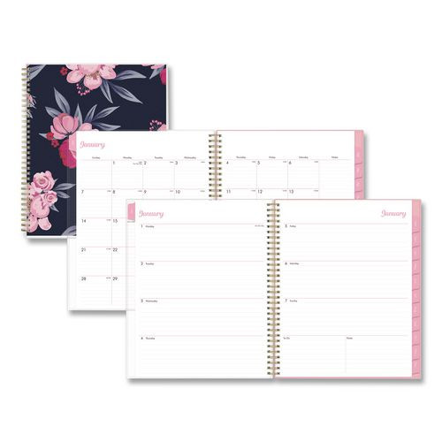 Mimi Pink Weekly/monthly Planner, Floral Artwork, 11 X 8.5, Pink/blue/rose Cover, 12-month (jan To Dec): 2026