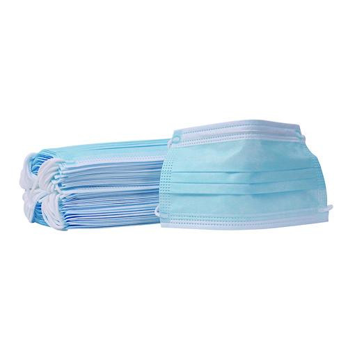 Three-ply General Use Face Mask, Polypropylene, One Size Fits Most, Blue, 50/box, 40 Boxes/carton