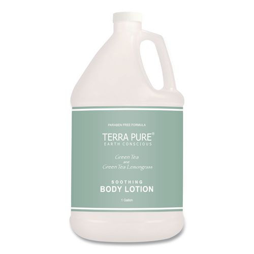 Terra Pure Lotion Gallon, 1 Gal Bottle, Green Tea And Lemongrass Scent