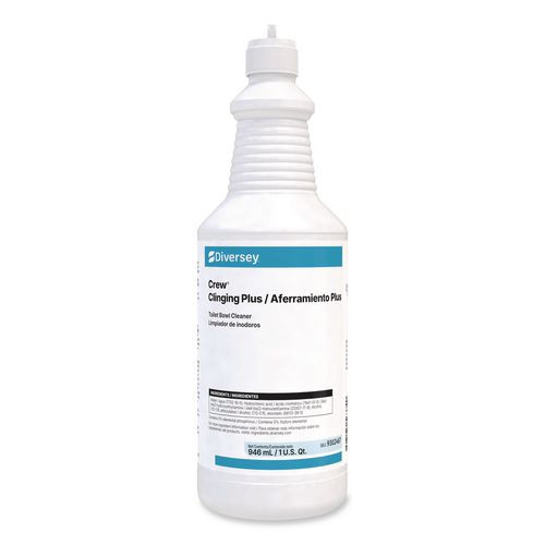 Crew Clinging Plus Toilet Bowl Cleaner, Characteristic Scent, 32 Oz Bottle, 12/carton