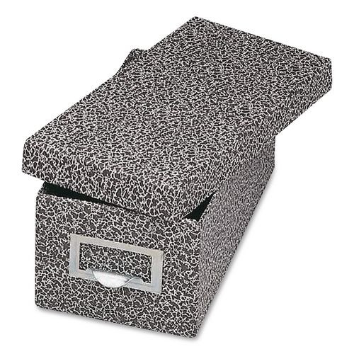 Index Card File Box With Lift-off Lid, Holds 1,000 3 X 5 Cards, 5.63 X 11.63 X 4, Black Agate