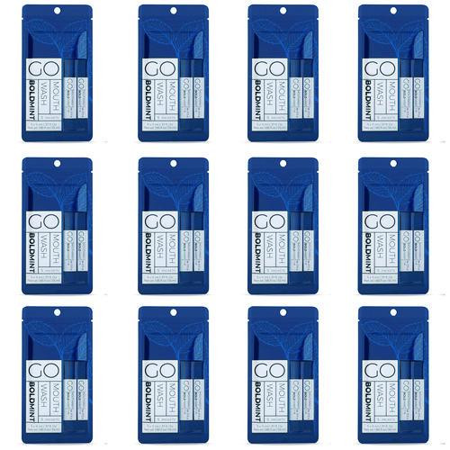 Individual Mouthwash Packets, Bold Mint Flavor, 0.37 Packet, 5/pack, 12 Packs/box