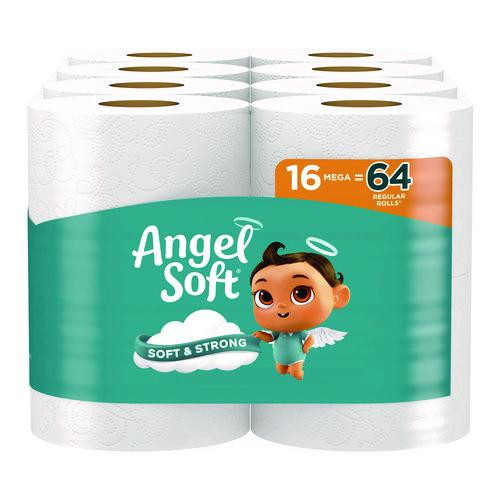Mega Toilet Paper, Septic Safe, 2-ply, White, 320 Sheets/roll, 16 Rolls/pack