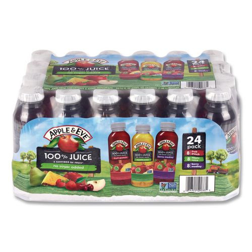 100% Fruit Juice Variety Pack, Assorted Flavors, 10 Oz Bottle, 24/carton