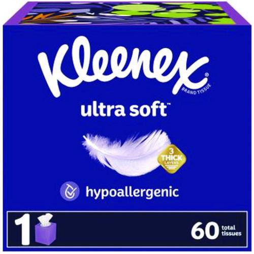 Ultra Soft Facial Tissue, 3-ply, White, 60 Sheets/box, 18 Boxes/carton - KCM54278