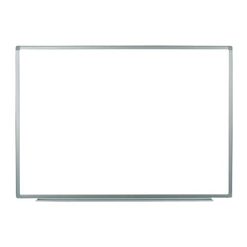 Wall-mounted Magnetic Whiteboard, 48" X 36", White Surface, Silver Aluminum Frame - LXCWB4836W