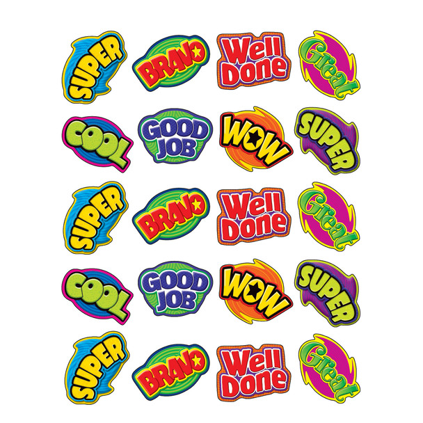 Positive Words Stickers, 120 Per Pack, 12 Packs