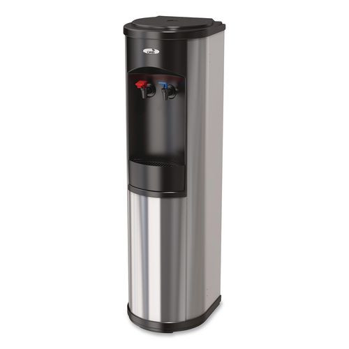 Hot 'n Cold Artesian Stainless Steel Water Dispenser, 5 Gal, 12 X 12.5 X 38.08, Stainless Steel/black
