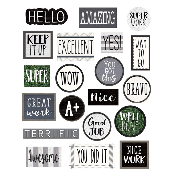 Modern Farmhouse Stickers, 120 Per Pack, 12 Packs