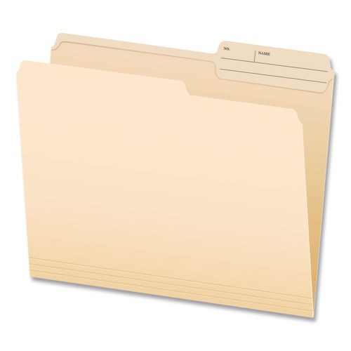 Manila File Folders, 2/5-cut Tabs: Right, Letter Size, 0.75" Expansion, Manila, 100/box
