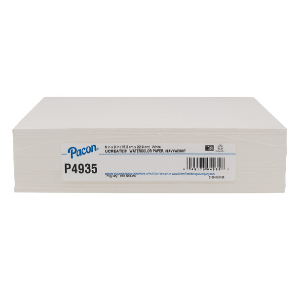 Watercolor Paper, White, 90 lb., 6" x 9", 200 Sheets Watercolor Paper, White, 90 lb., 6" x 9", 200 Sheets