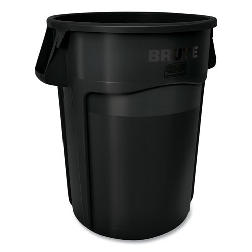 Brute Container, 55 Gal, Resin, Black, 3/carton