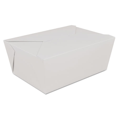 Champpak Retro Carryout Boxes, #4, 7.75 X 5.5 X 3.5, White, Paper, 160/carton