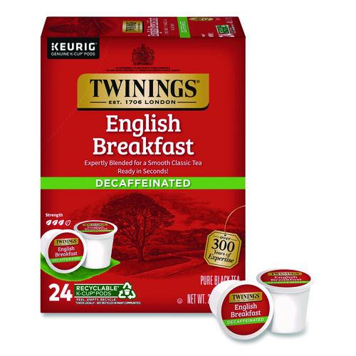 Tea K-cups, English Breakfast Decaf, 0.11 Oz, 24/box