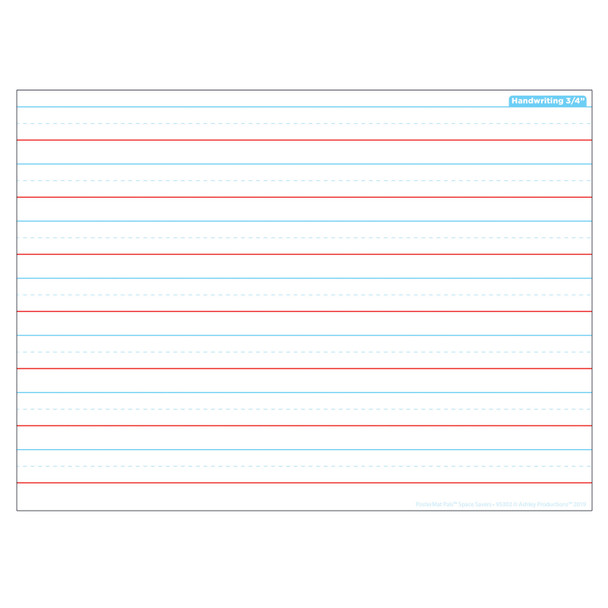 Smart Poly Single Sided PosterMat Pals Space Savers, Handwriting 3/4", 13" x 9.5"