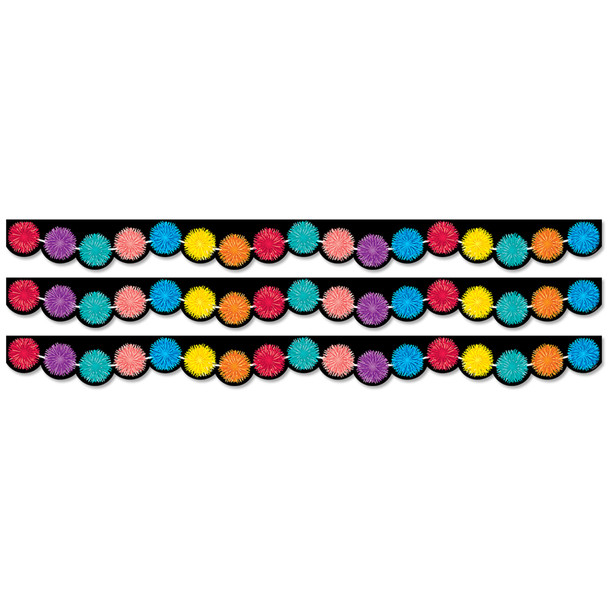 Pom Poms EZ Border, 48 Feet Per Pack, 3 Packs