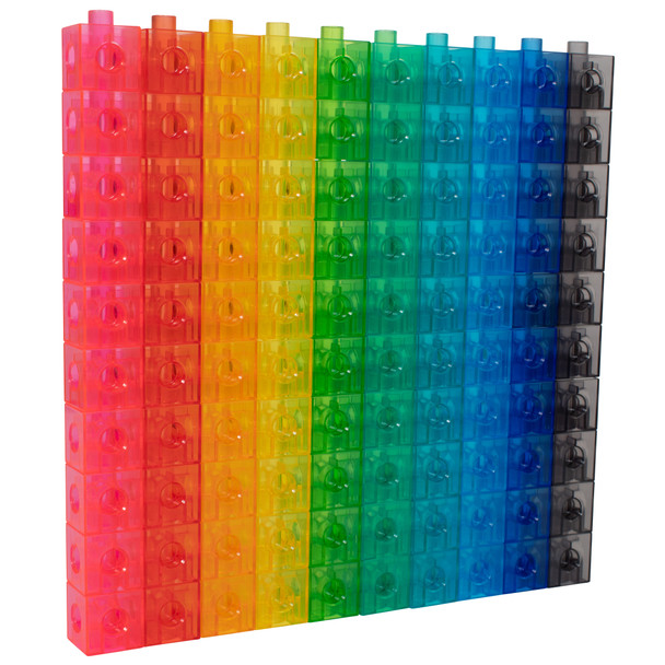 Translucent Linking Cubes - Set of 100 - 0.8 Inch Translucent Linking Cubes - Set of 100 - 0.8 Inch