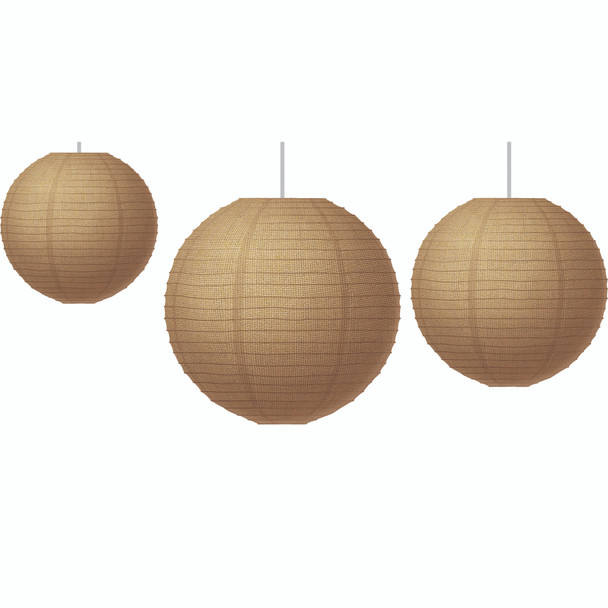Burlap Design Paper Lanterns, 3 Per Pack, 3 Packs Burlap Design Paper Lanterns, 3 Per Pack, 3 Packs