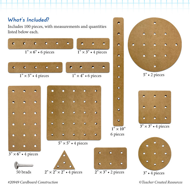 STEM Basics: Cardboard Construction - 100 Per Pack, 3 Packs STEM Basics: Cardboard Construction - 100 Per Pack, 3 Packs