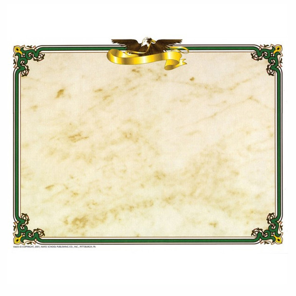 Eagle Border Certificate, 8.5" x 11", 50 Per Pack, 3 Packs Eagle Border Certificate, 8.5" x 11", 50 Per Pack, 3 Packs