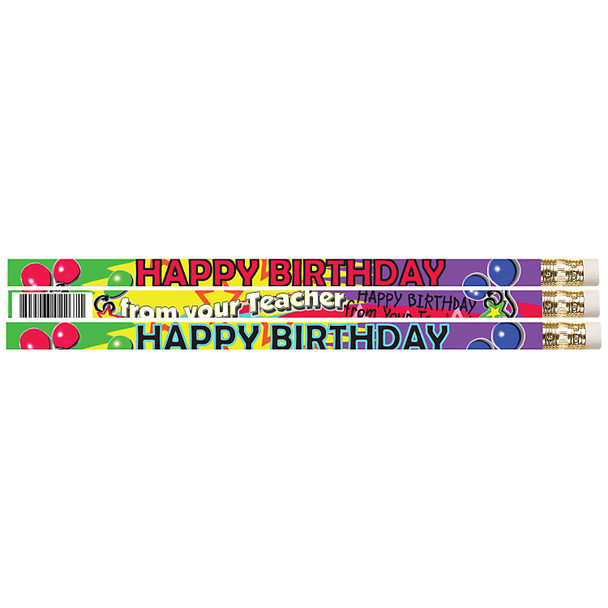 Happy Birthday From Your Teacher Motivational Pencil, Pack of 144