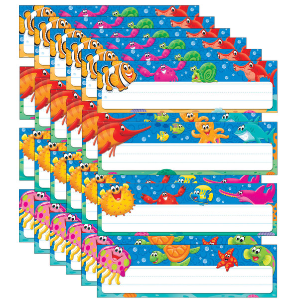 Sea Buddies™ Desk Toppers® Name Plates Variety Pack, 32 Per Pack, 6 Packs