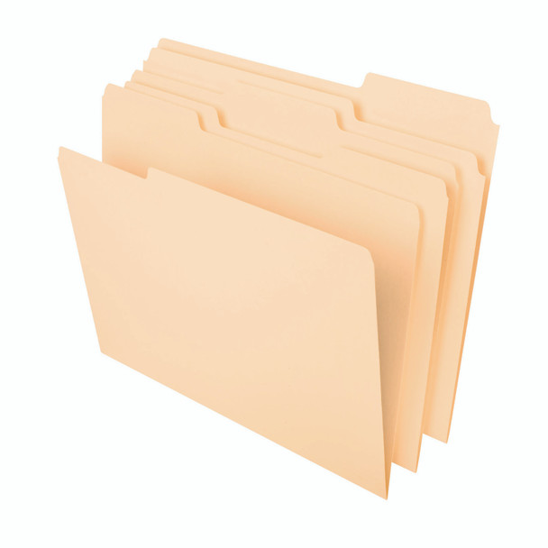 File Folders, Letter Size, Manila, 1/3 Cut, Box of 100