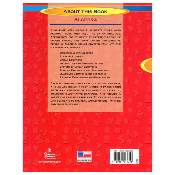 Skills for Success Algebra Resource Book, Grades 6-12, Paperback Skills for Success Algebra Resource Book, Grades 6-12, Paperback