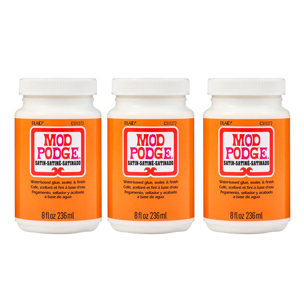 Decoupage Glue, Satin 8oz., Pack of 3