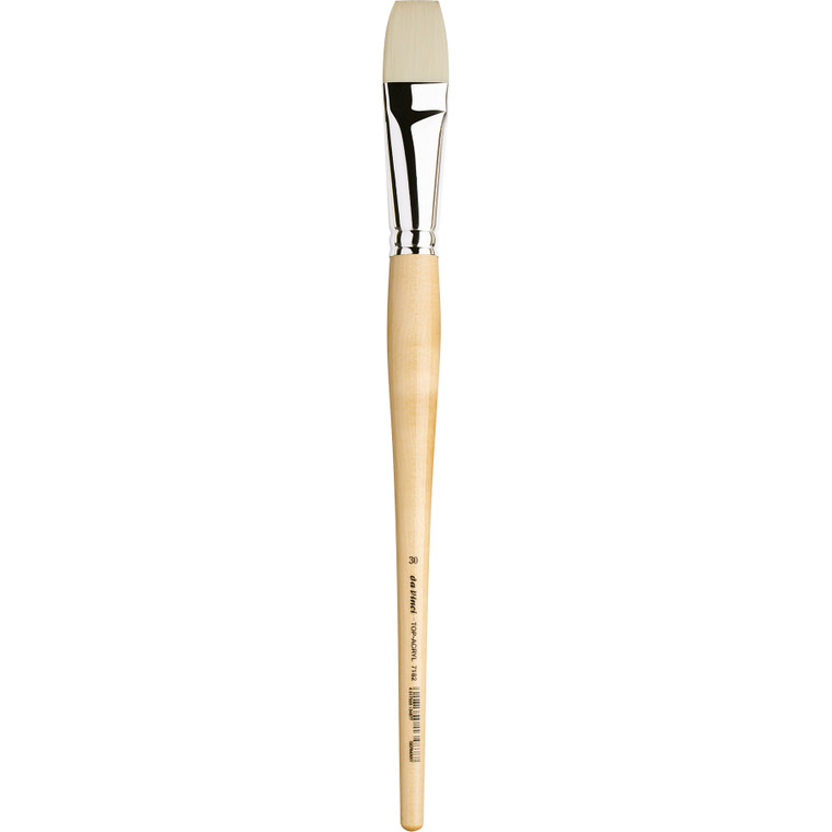TOP-ACRYL Bright White Brush, Synthetic, Acrylic & Oil, Flat, Series 7182, Size 30