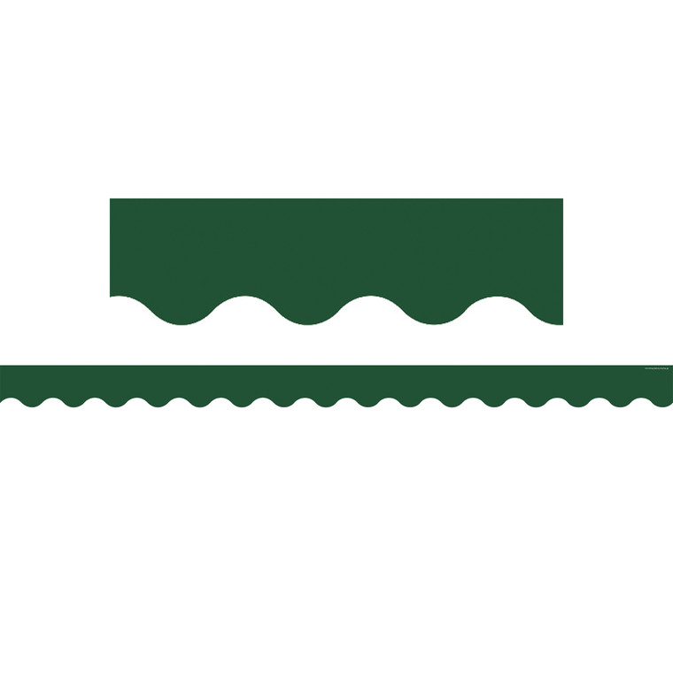 Pine Green Scalloped Border Trim, 35 Feet Per Pack, 6 Packs