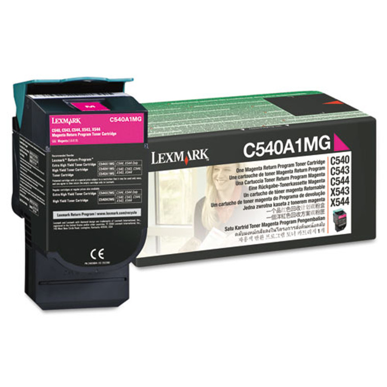 C540A1MG Return Program Toner, 1,000 Page-Yield, Magenta