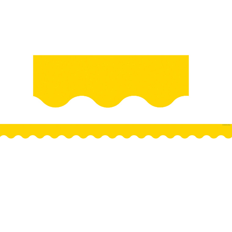Yellow Gold Scalloped Border Trim, 35 Feet Per Pack, 6 Packs