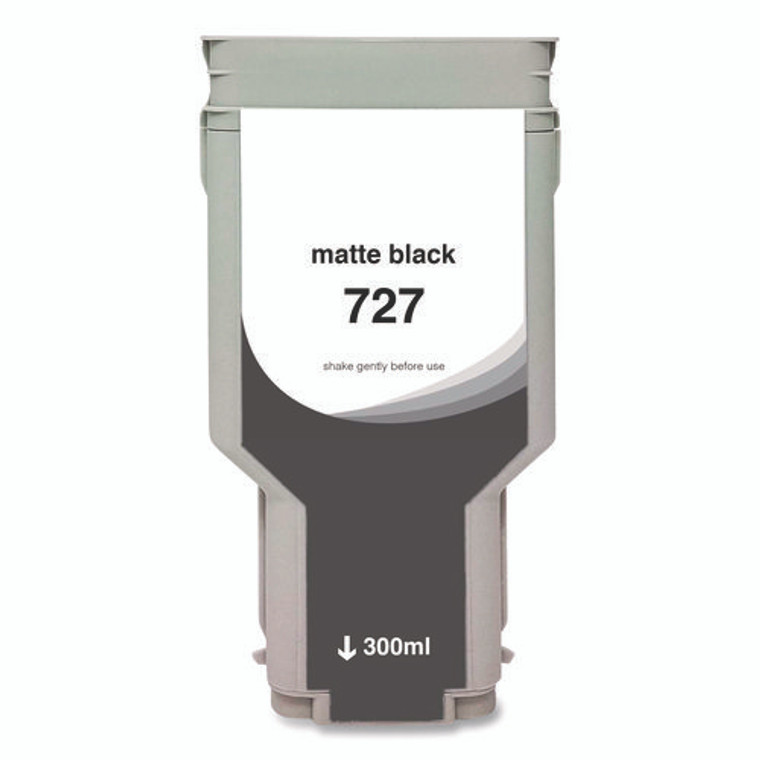 Compatible Matte Black High-Yield Ink, Replacement for 727XL (C1Q12A), 300 mL