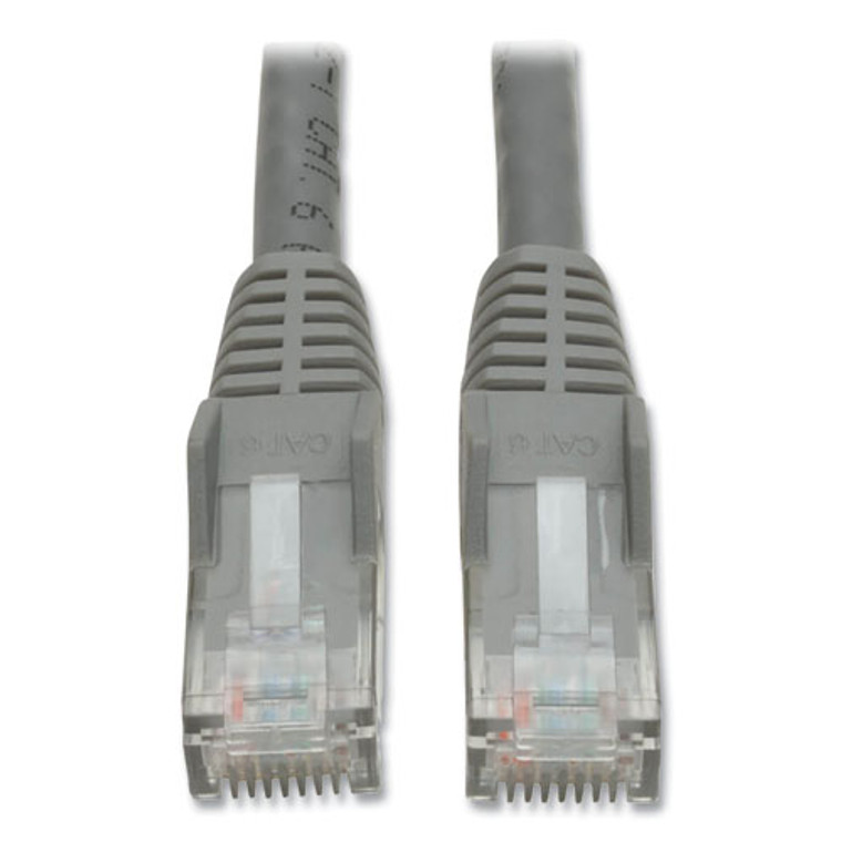CAT6 Gigabit Snagless Molded Patch Cable, 50 ft, Gray