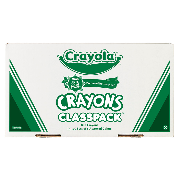 Crayon Classpack®, Regular Size, 8 Colors, Pack of 800