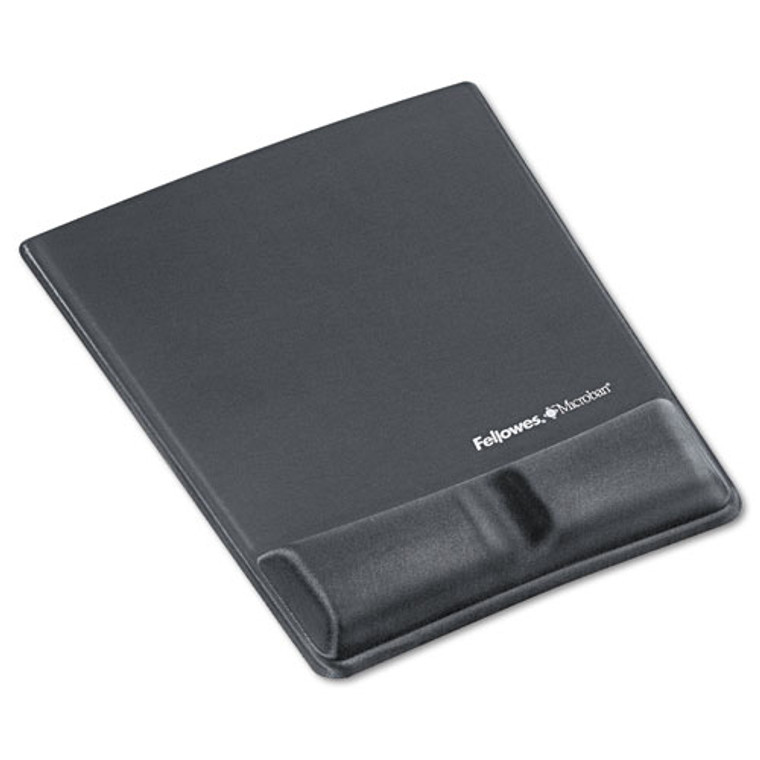 Memory Foam Wrist Support with Attached Mouse Pad, 8.25 x 9.87, Graphite