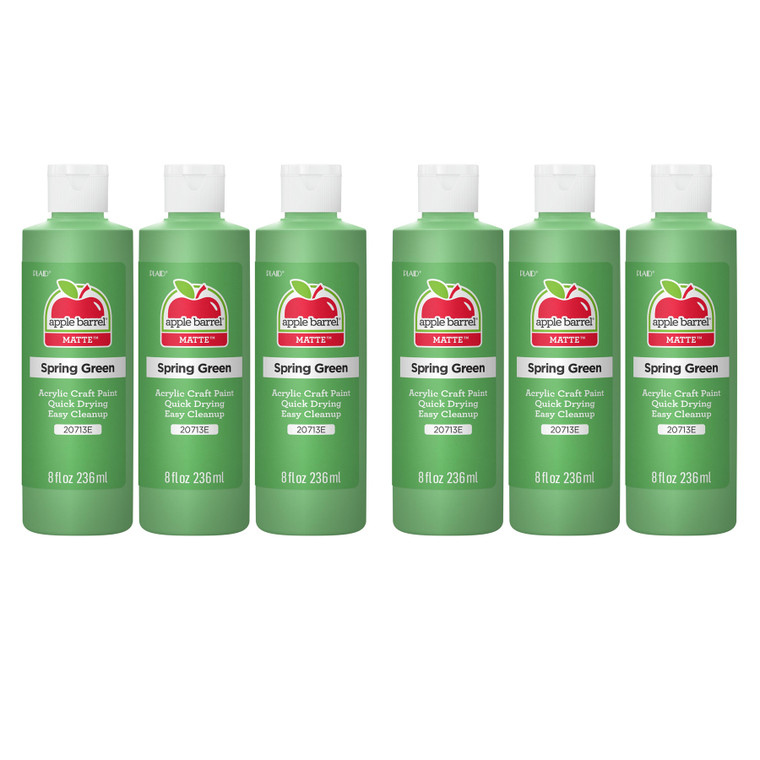 Acrylic Paint Matte, 8oz., Spring Green, Pack of 6